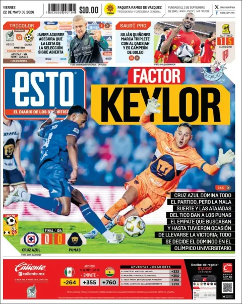 Portada de Esto del viernes, 22 de mayo de 2026