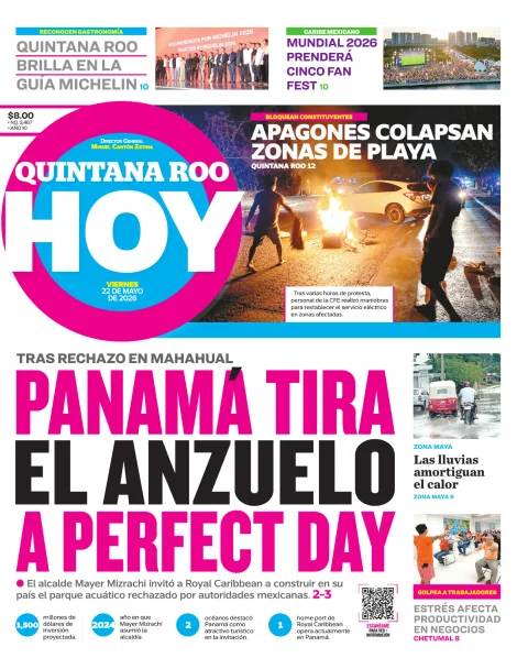 Portada de Quintana Roo Hoy (portada)