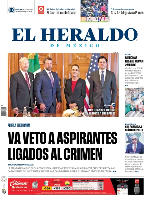 Portada de El Heraldo de Mexico