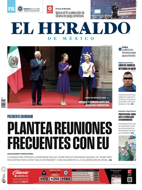 Portada de El Heraldo de Mexico