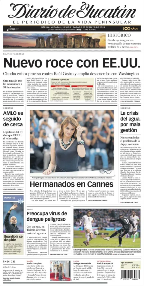 Portada de Diario de Yucatán