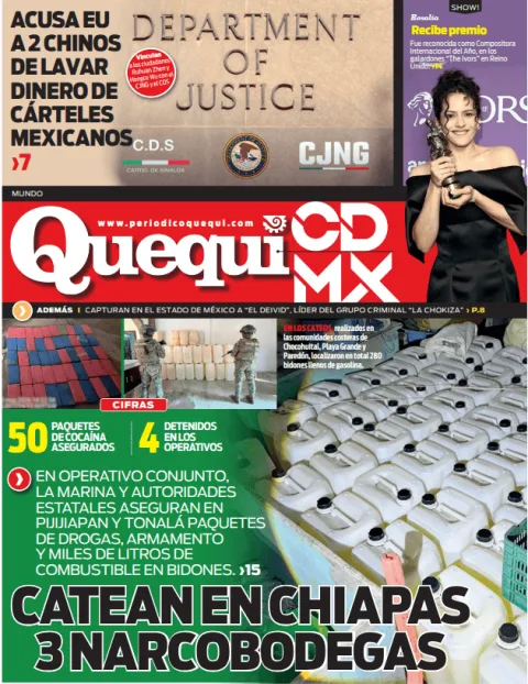 Portada de Quequi CDMX (contraportada) del sábado, 23 de mayo de 2026
