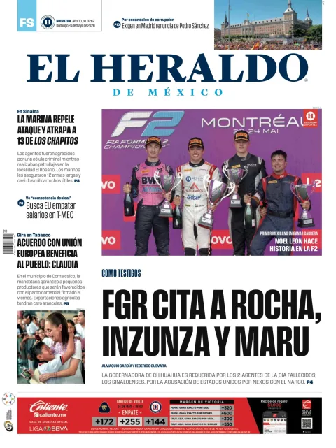 Portada de El Heraldo de Mexico