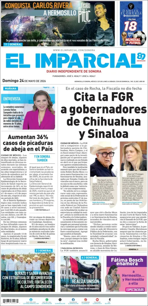Portada de El Imparcial