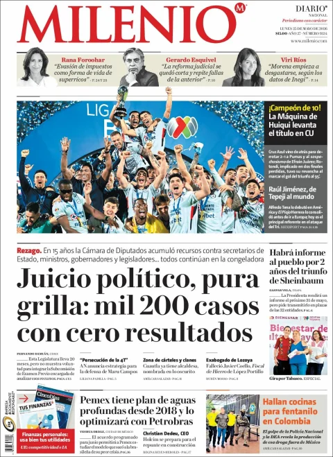 Portada de Milenio