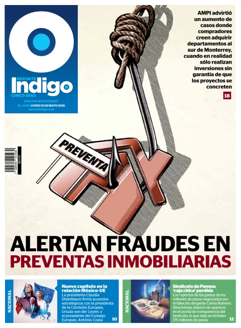 Portada de Reporte Indigo Monterrey del lunes, 25 de mayo de 2026