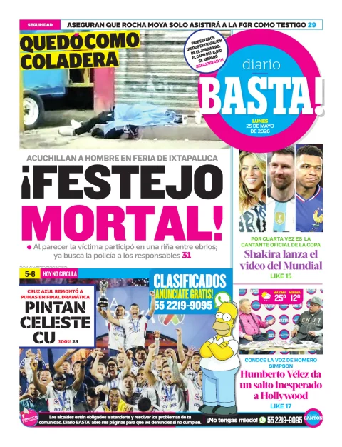 Portada de Basta! (contraportada)