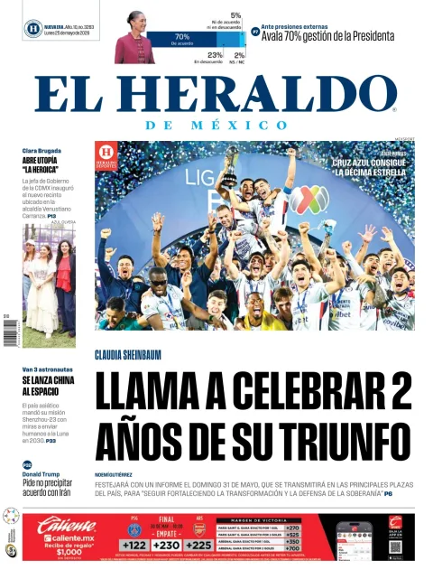Portada de El Heraldo de Mexico