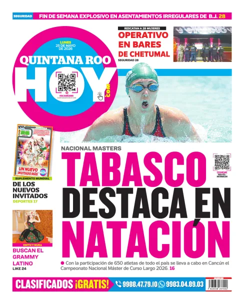 Portada de Quintana Roo Hoy (contraportada)