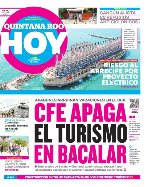 Portada de Quintana Roo Hoy (portada)