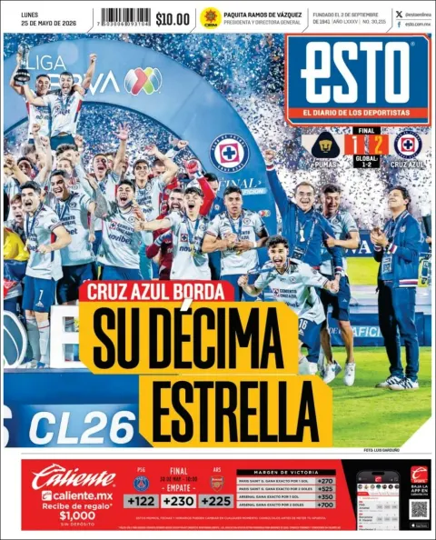 Portada de Esto del lunes, 25 de mayo de 2026