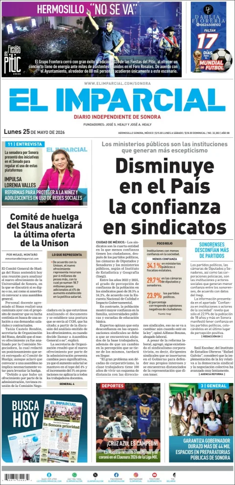 Portada de El Imparcial