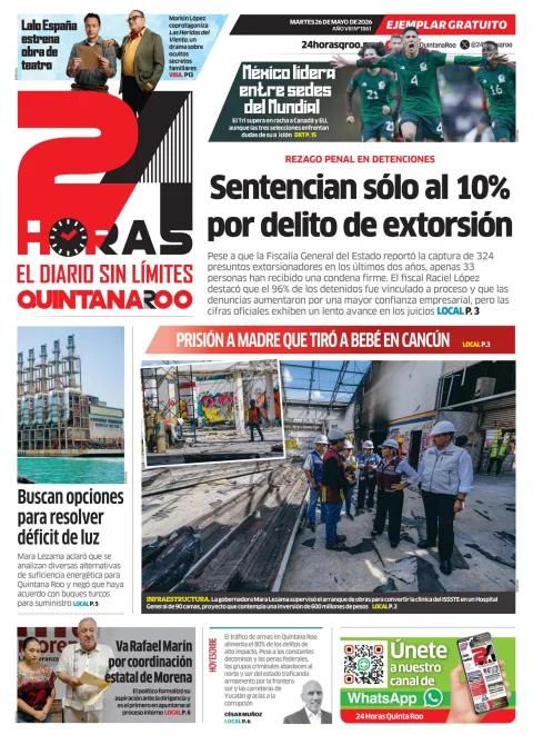 Portada de 24 Horas Quintana Roo