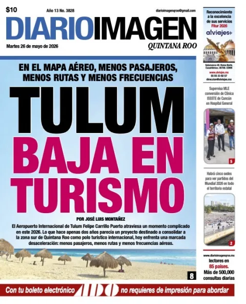 Portada de Diario Imagen Quintana Roo del martes, 26 de mayo de 2026