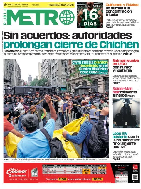Portada de Publimetro Merida del martes, 26 de mayo de 2026
