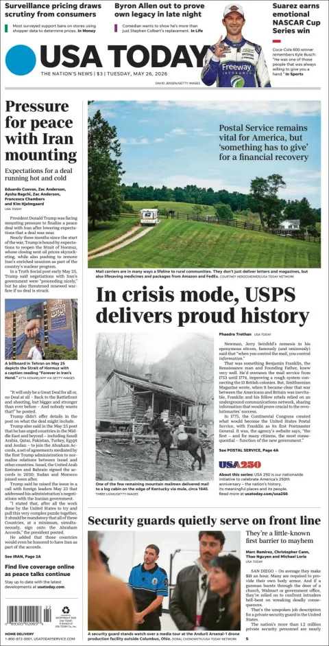 Portada de Usa Today