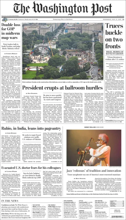 Portada de The Washington Post