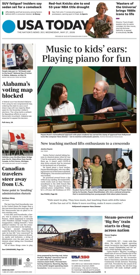 Portada de Usa Today