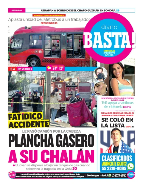 Portada de Basta! (contraportada)