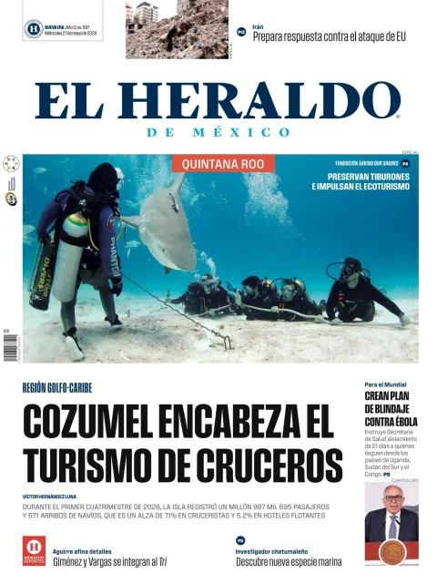 Portada de El Heraldo de Mexico - Quintana Roo