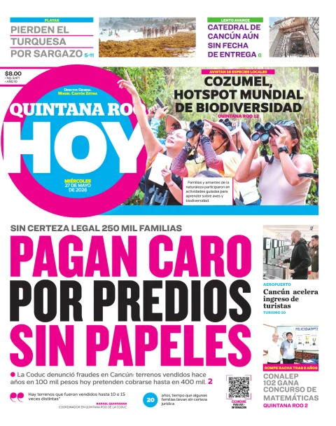 Portada de Quintana Roo Hoy (portada)