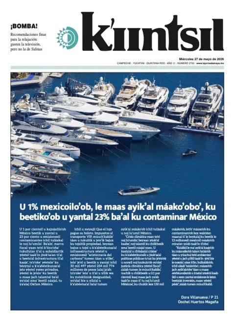 Portada de La Jornada - Kiintsil del miércoles, 27 de mayo de 2026