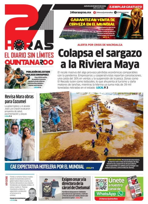 Portada de 24 Horas Quintana Roo