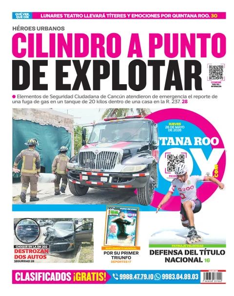 Portada de Quintana Roo Hoy (contraportada)