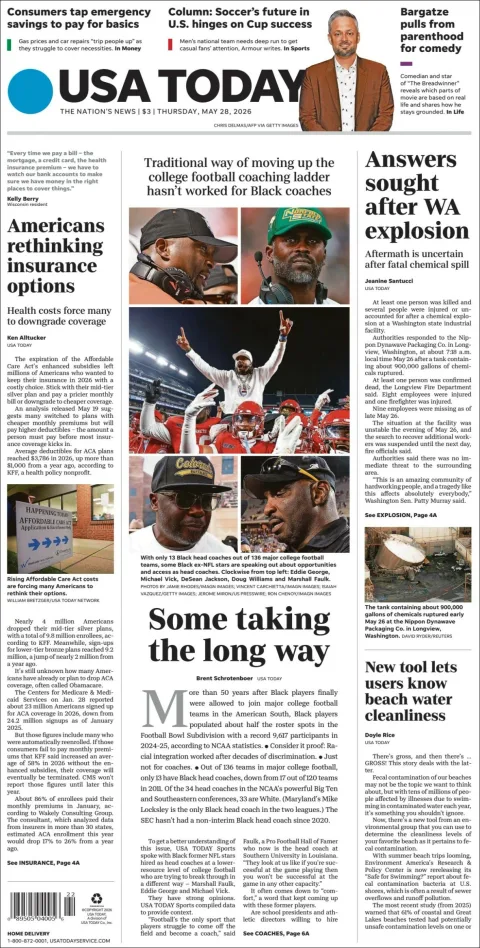 Portada de Usa Today