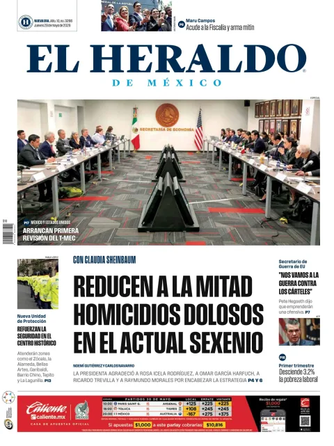 Portada de El Heraldo de Mexico