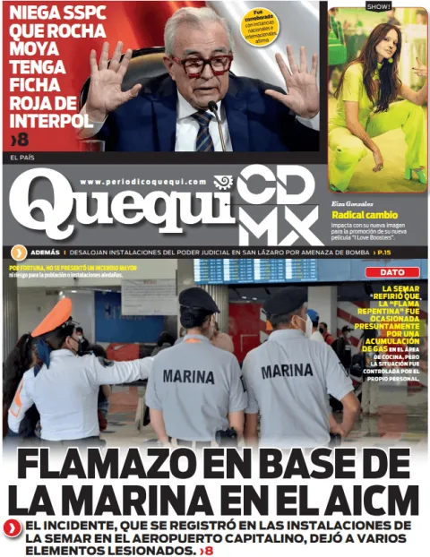 Portada de Quequi CDMX (contraportada) del jueves, 28 de mayo de 2026