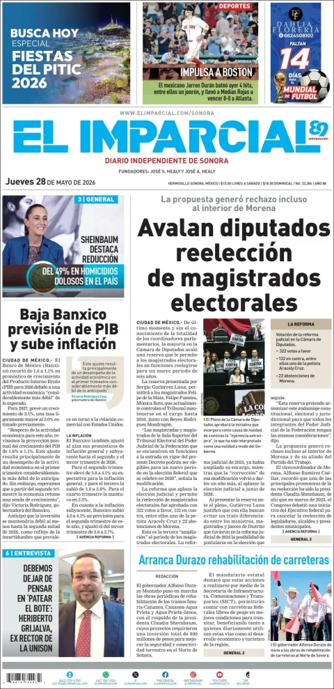 Portada de El Imparcial