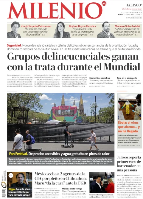 Portada de Milenio Jalisco del jueves, 28 de mayo de 2026