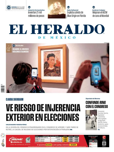 Portada de El Heraldo de Mexico