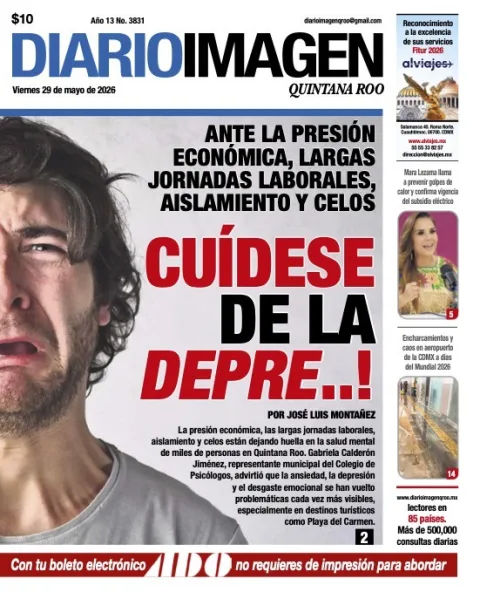 Portada de Diario Imagen Quintana Roo del viernes, 29 de mayo de 2026