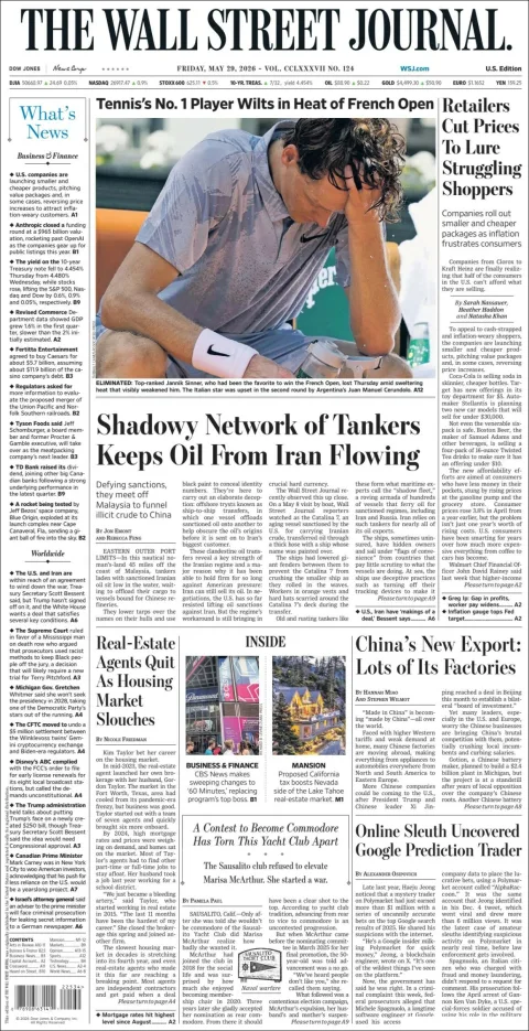Portada de The Wall Street Journal