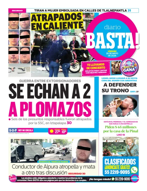 Portada de Basta! (contraportada)