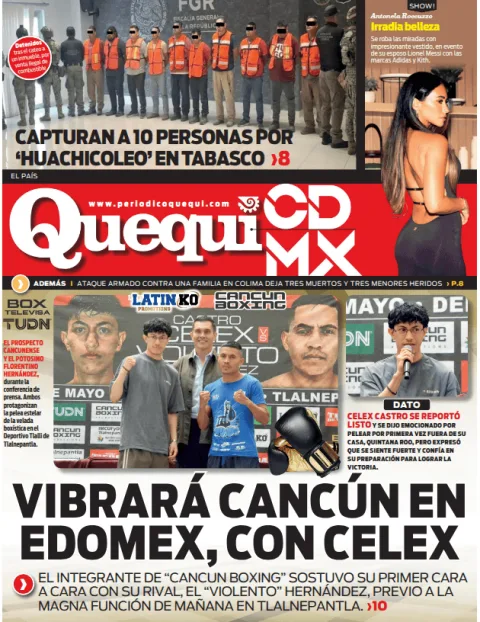 Portada de Quequi CDMX (contraportada) del viernes, 29 de mayo de 2026