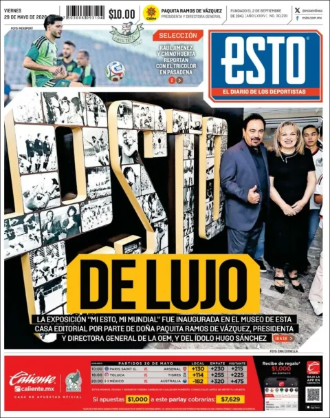 Portada de Esto del viernes, 29 de mayo de 2026