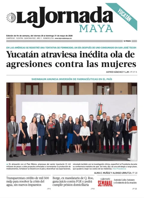 Portada de La Jornada Maya Yucatán del viernes, 29 de mayo de 2026