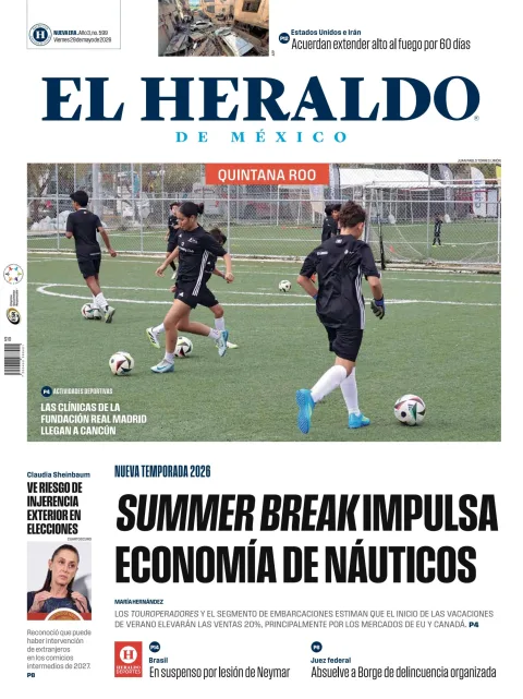 Portada de El Heraldo de Mexico - Quintana Roo