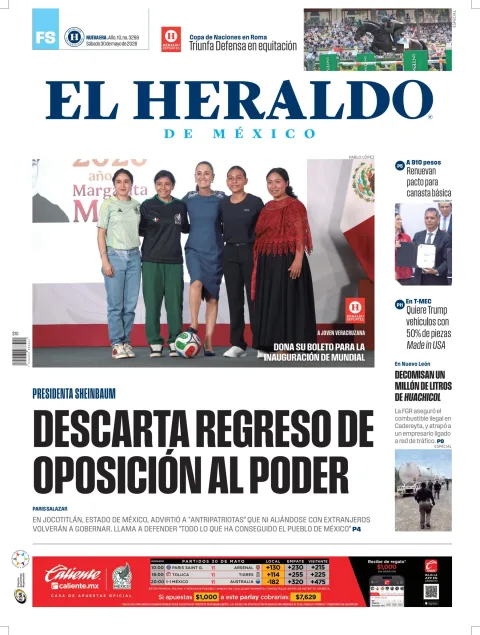 Portada de El Heraldo de Mexico