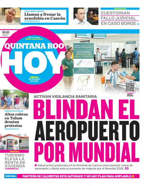 Portada de Quintana Roo Hoy (portada)