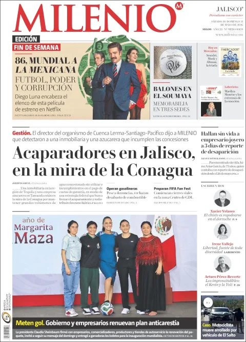 Portada de Milenio Jalisco del sábado, 30 de mayo de 2026