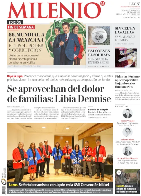 Portada de Milenio Leon del sábado, 30 de mayo de 2026