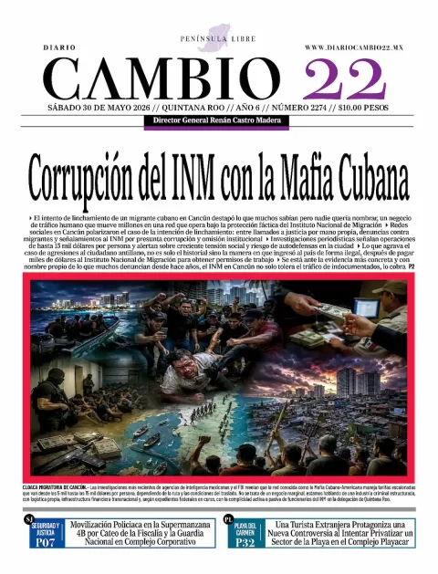 Portada de Diario Cambio 22 (portada)