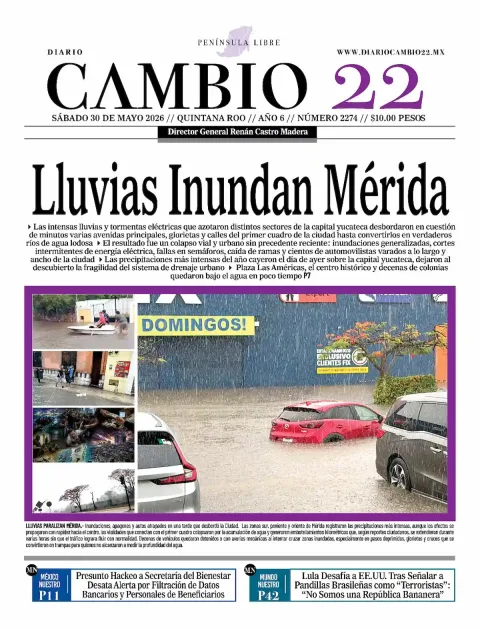 Portada de Diario Cambio 22 (contraportada)