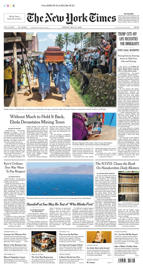 Portada de The New York Times (national)