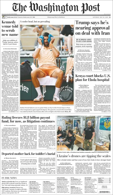 Portada de The Washington Post