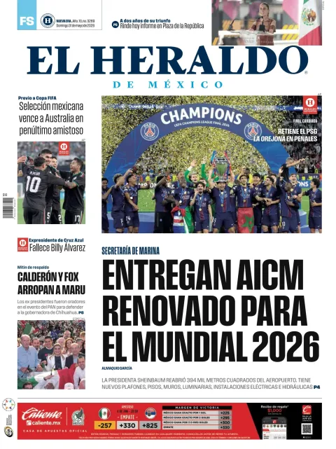 Portada de El Heraldo de Mexico